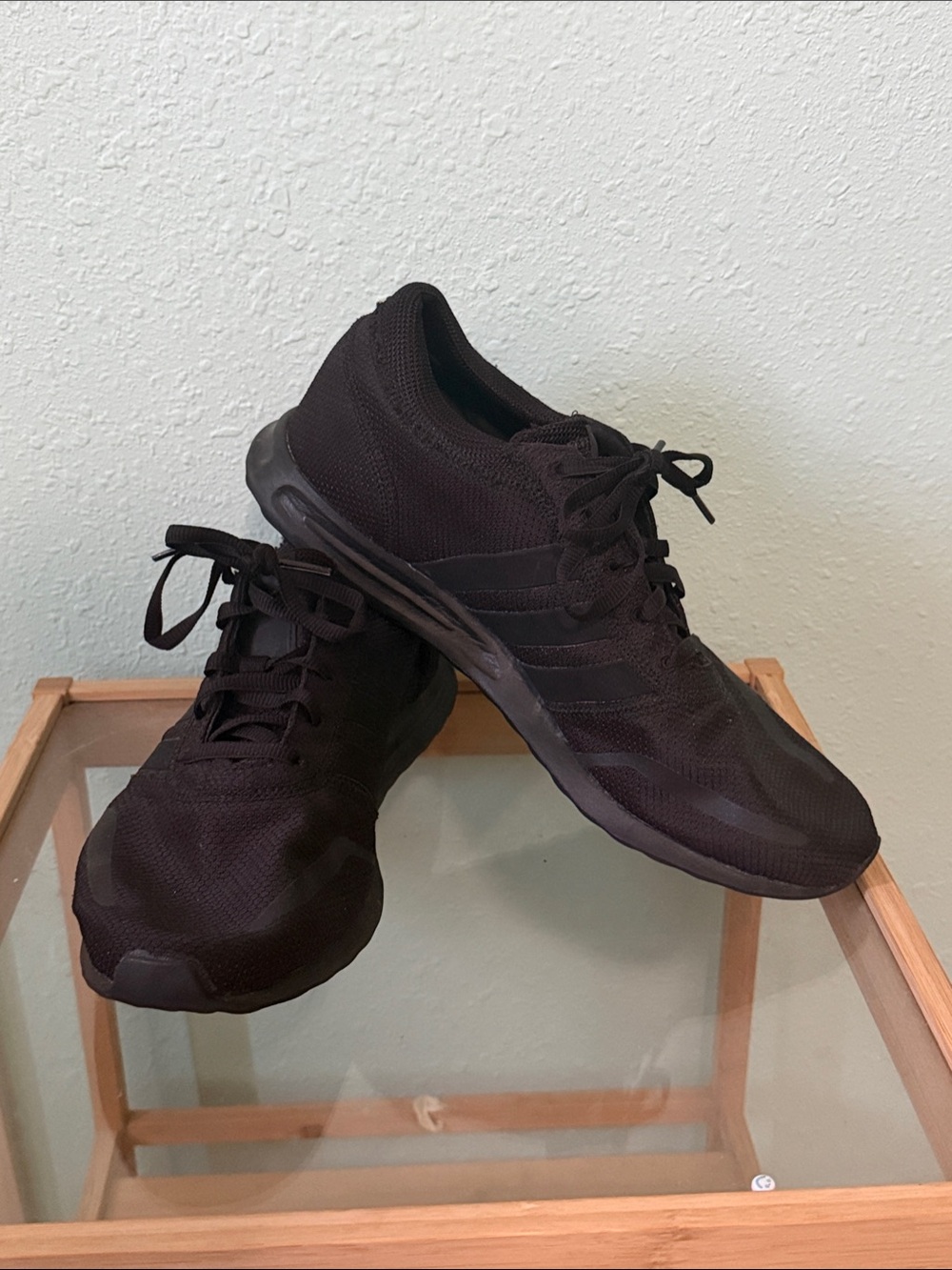 adidas Black Low-Profile Athletic Sneakers